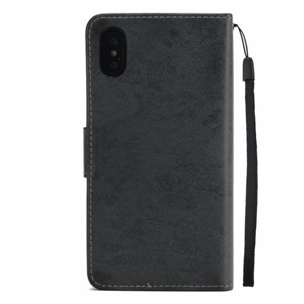 Suede magnetfodral för iPhone X/XS med magnetlås.