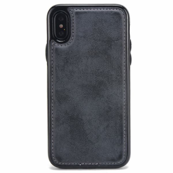 Suede magnetfodral för iPhone X/XS med magnetlås.
