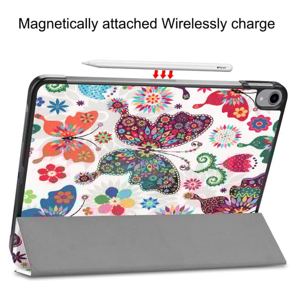 Tri-fold Stand Leather Smart Case for iPad Pro 11-inch (2018) - Colorful Butterf