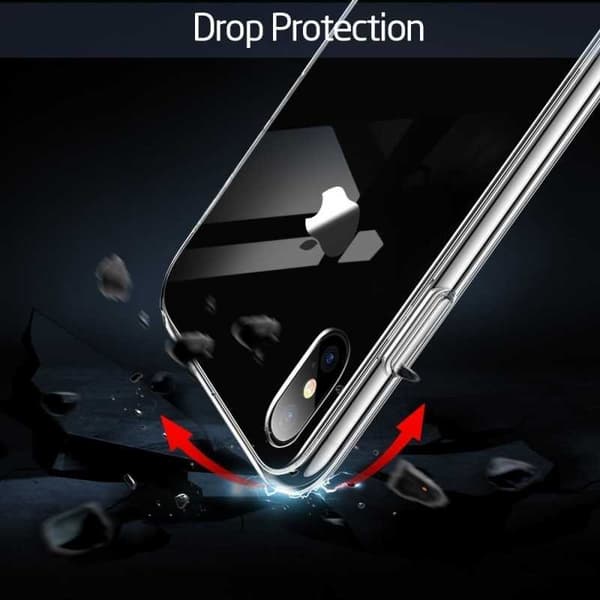 iPhone XR stødabsorberende skal 9H hærdet glas bagside af glas