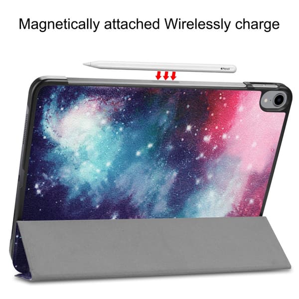 Smart etui i læder med trefoldet stativ til iPad Pro 11" (2018) - Galaxy Pattern