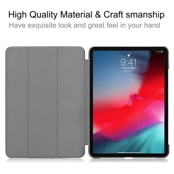 Smart etui i læder med trefoldet stativ til iPad Pro 11" (2018) - Galaxy Pattern