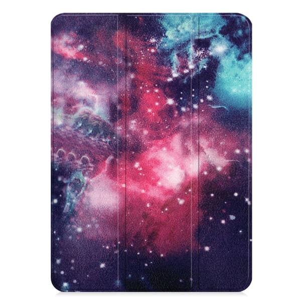 Smart etui i læder med trefoldet stativ til iPad Pro 11" (2018) - Galaxy Pattern