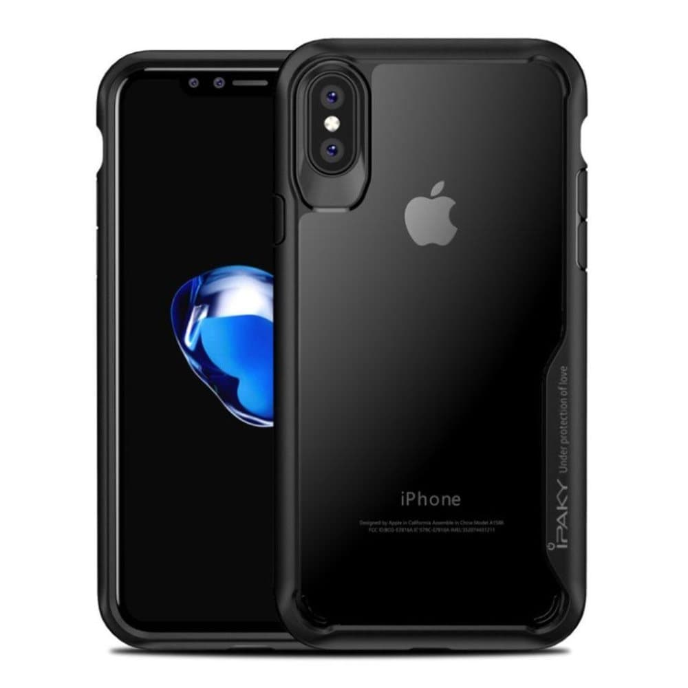 IPAKY iPhone X stød- og skridsikker cover - Sort