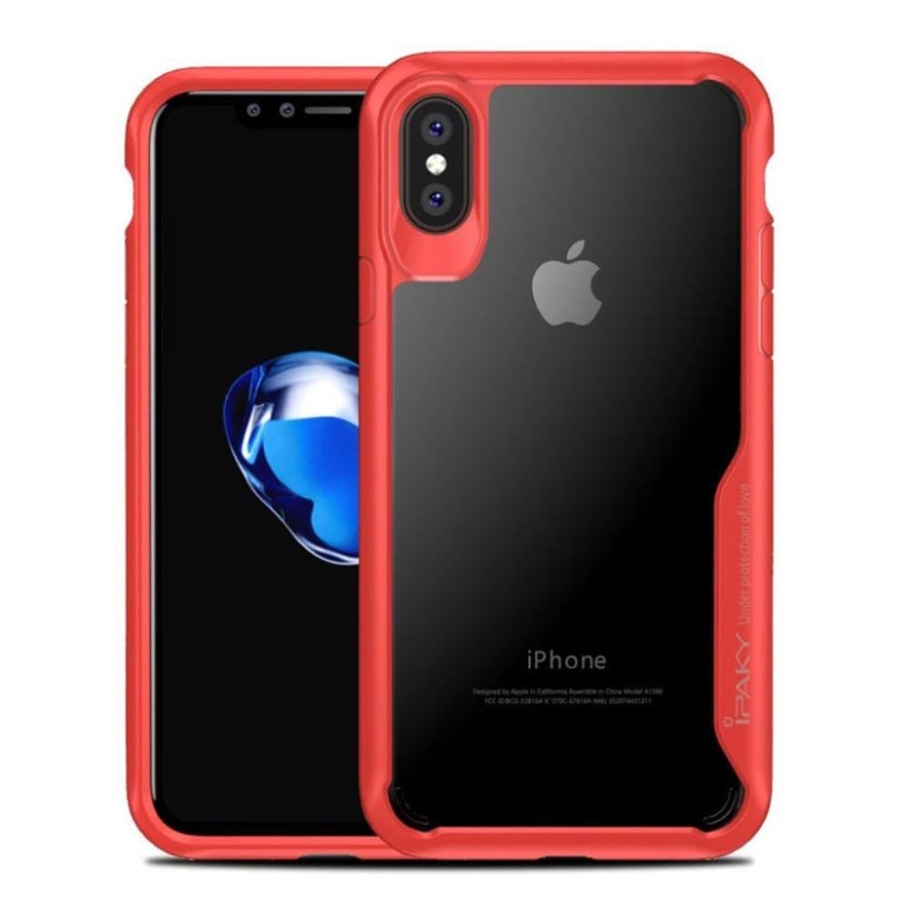 IPAKY iPhone X stød- og skridsikker cover - Rød