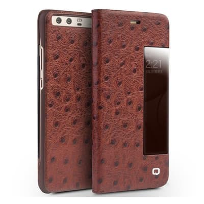 QIALINO Huawei P10 Fodral med ett fönster - Brun