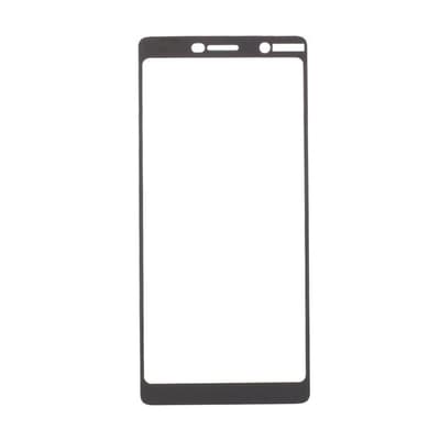 Nokia 7 Plus silk print hærdet glas skærmbeskytter