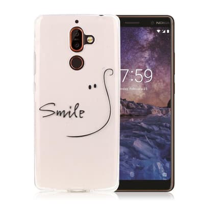 Nokia 7 Plus Printet Mønster blød TPU etui - Smile