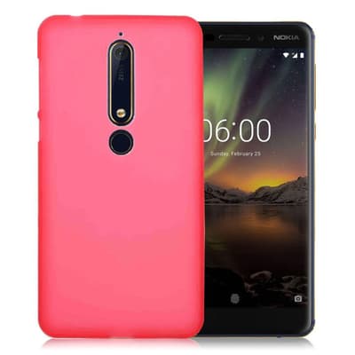 Nokia 6 (2018) dobbeltsidet mat TPU etui - Rød
