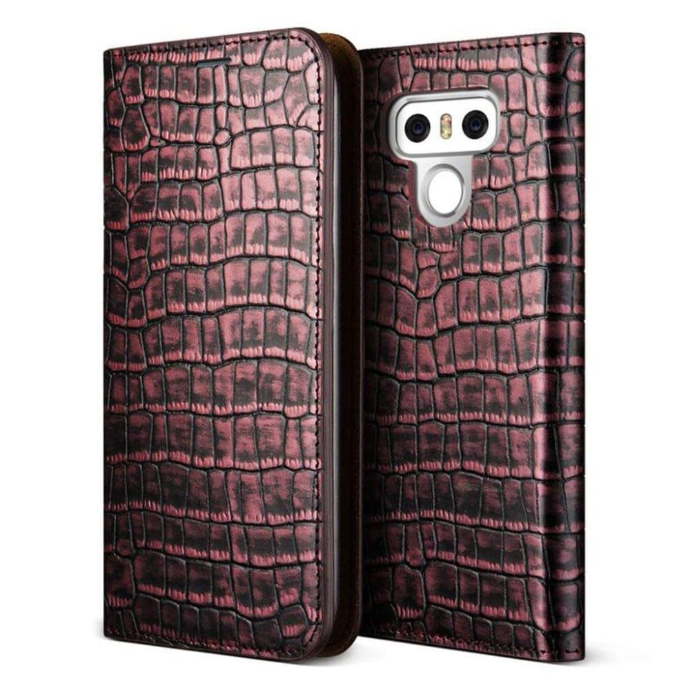 VRS Design Genuine Croco diary for LG G6 - Rose Pink