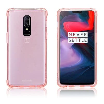 OnePlus 6 mobiletui i silikone- og plastik med stødafvisende