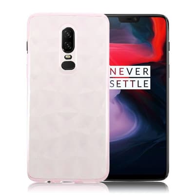 OnePlus 6 beskyttelsesetui i silikone med 3D tekstureret ove