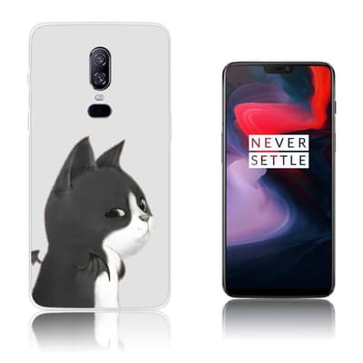 OnePlus 6 beskyttelsesetui i silikone med printet mønster -