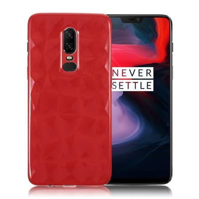 OnePlus 6 beskyttelsesetui i silikone med 3D tekstureret ove