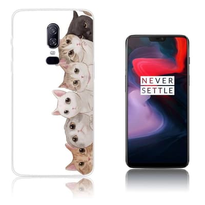 OnePlus 6 beskyttelsesetui i silikone med printet mønster -