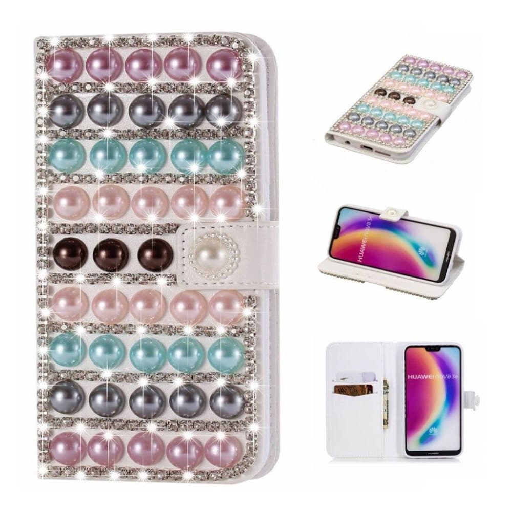 Huawei P20 Lite Helmi Pinnoitettu Kuvio PU Nahkainen Lompakk