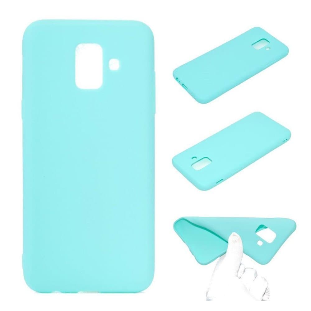 Samsung Galaxy A6 (2018) mobilskal silikon matt - Ljusblå