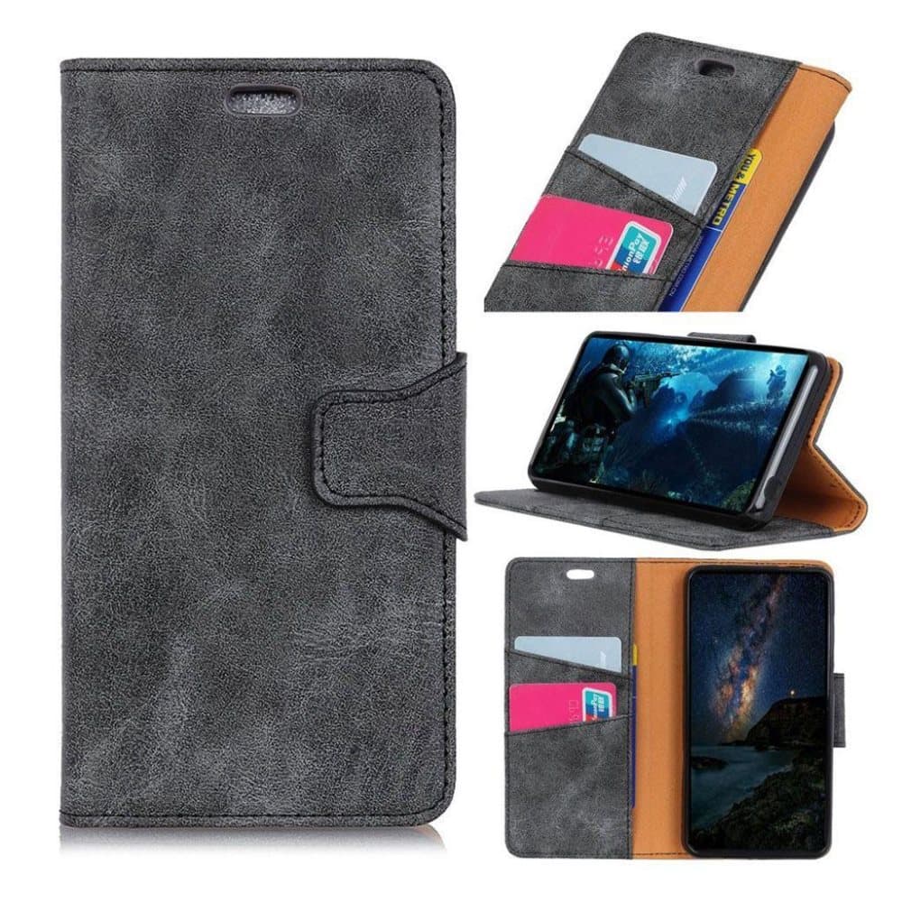 OnePlus 6 beskyttelsesetui i kunstlæder med vintage stil sam