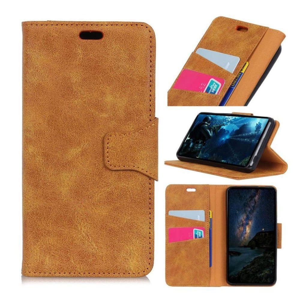 OnePlus 6 beskyttelsesetui i kunstlæder med vintage stil sam