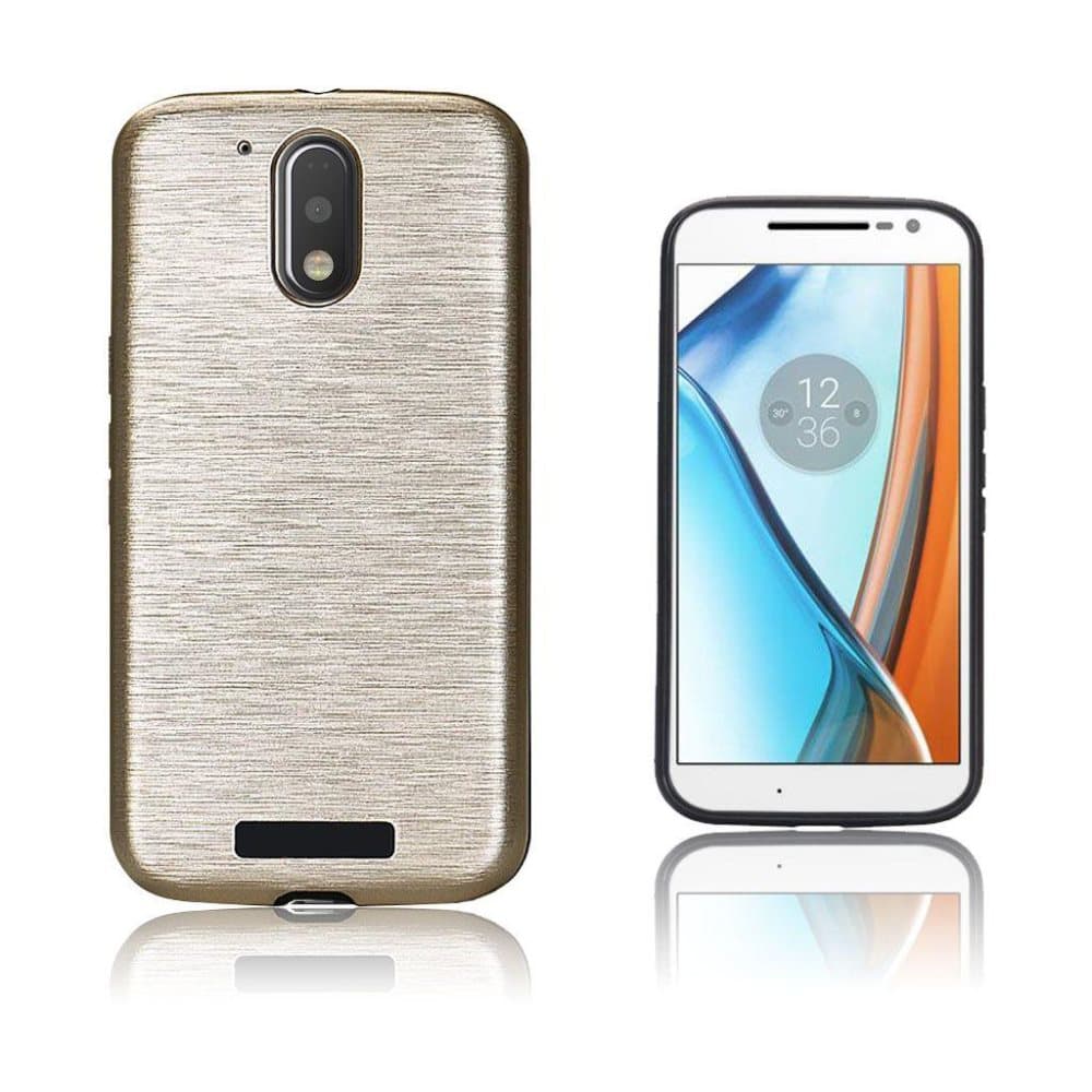 Motorola Moto G4 / G4 Plus metall hybridskal - Guld