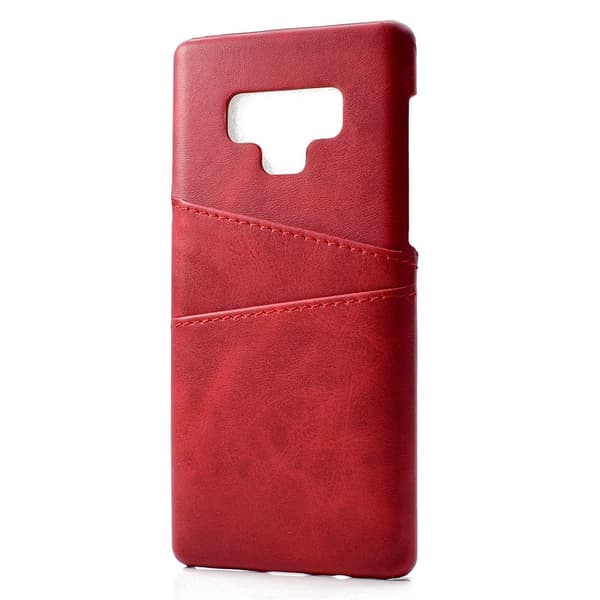 VINTAGE-Skal med kortfack för Samsung Galaxy Note 9 Röd
