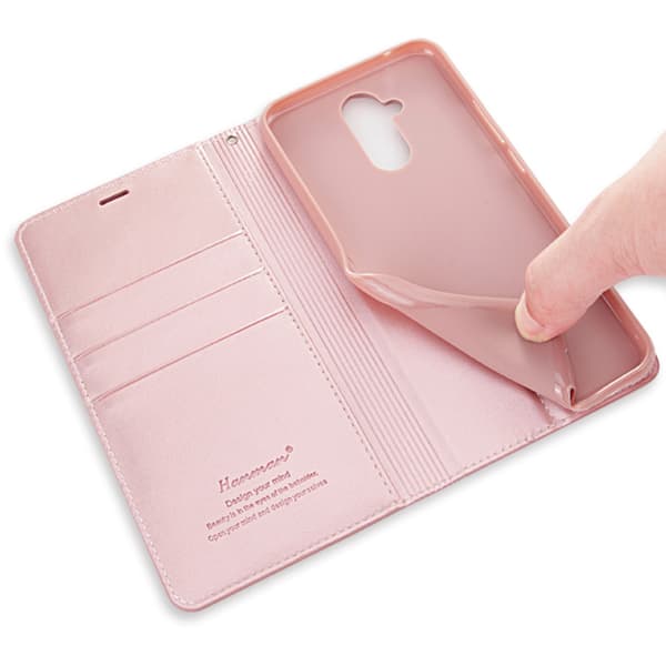 Mate 20 Lite - Plånboksfodral Stilrent i PU-Läder av Hanman