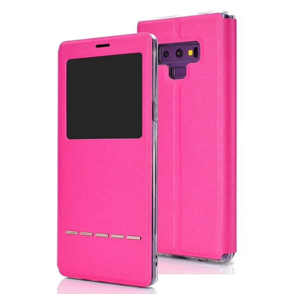 Stilsäkert Fodral med fönster och Svarsfunktion NOTE 9 Rosa Rosa