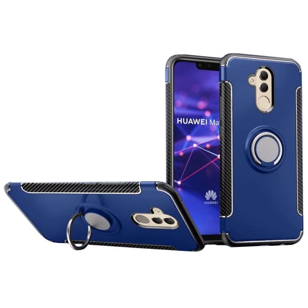 Stilsäkert Hybridskal med ringhållare för Huawei Mate 20 Lite