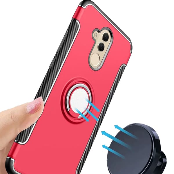 Stilsäkert Hybridskal med ringhållare för Huawei Mate 20 Lite