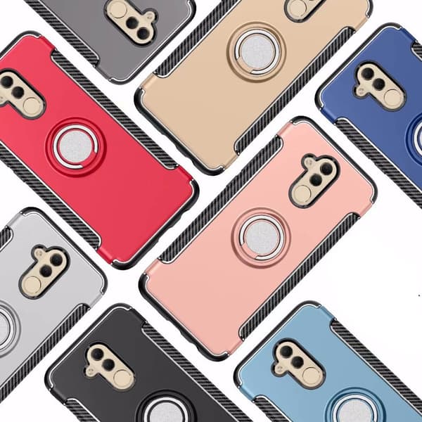 Stilsäkert Skal med ringhållare till Huawei Mate 20 Lite