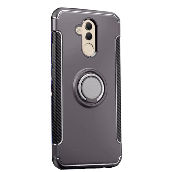 Skyddsskal med ringhållare - Huawei Mate 20 Lite Grå