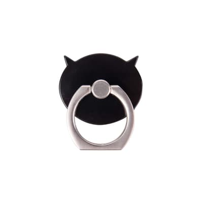 GEAR Finger Ring Rund Roterende med Standerfunktion Mat Sort