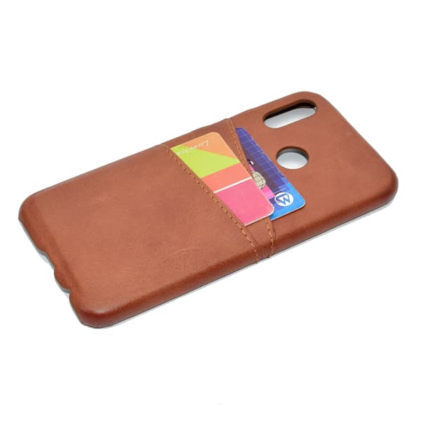 Huawei P20 Lite Stilrent Skal med Kortfack Brun Brun