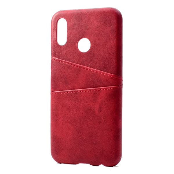 Huawei P20 Lite - Vintageskal med Kortfack Röd