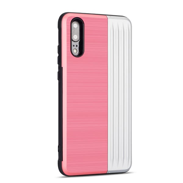 LEMAN Stilrent Skal med kortplats för - Huawei P20 Rosa