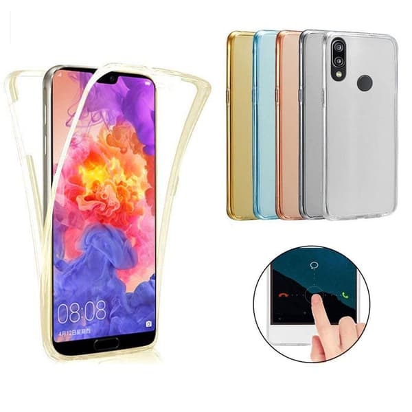 Huawei P20 Lite Dubbelsidigt silikonfodral med TOUCHFUNKTION