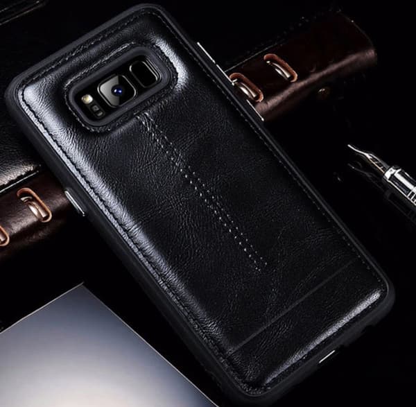 Samsung Galaxy S8 - Stilrent NKOBEE Läderskal Brun