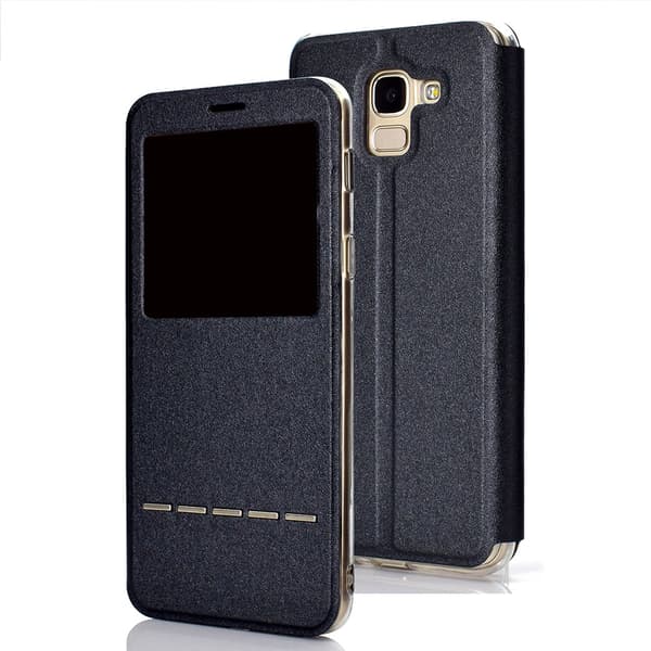 Smartfodral med Fönster & Svarsfunktion till Samsung Galaxy J6