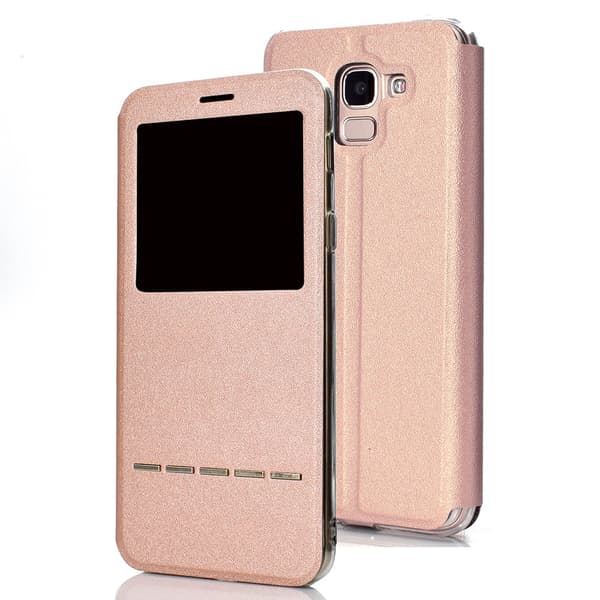 Smartfodral med Fönster & Svarsfunktion till Samsung Galaxy J6