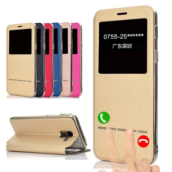 Smartfodral med Fönster & Svarsfunktion till Samsung Galaxy J6