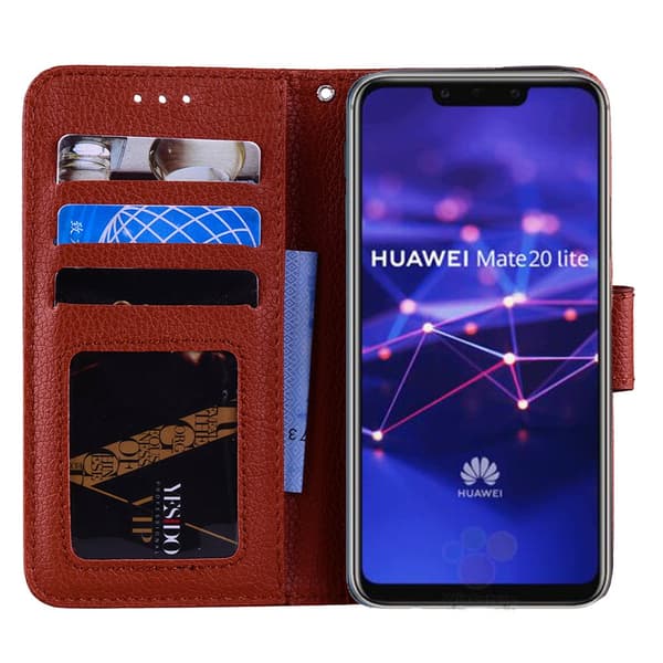 Praktiskt Fodral med Plånbok till Huawei Mate 20 Lite