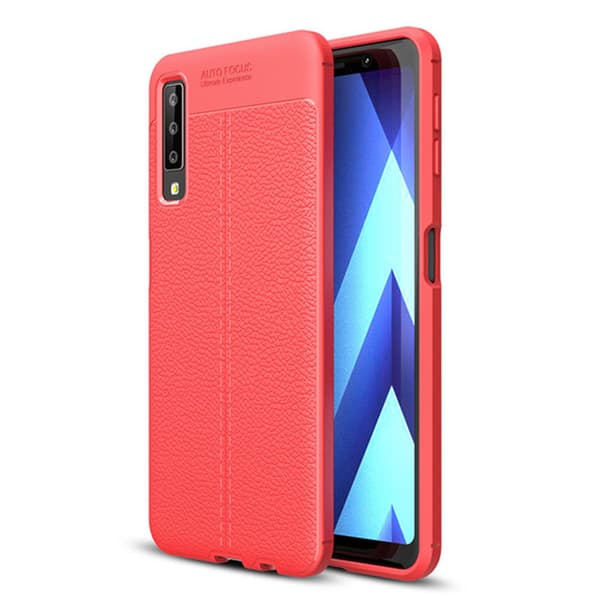 Samsung Galaxy A7 2018 - Skyddande Skal från Auto Focus Grå Grå