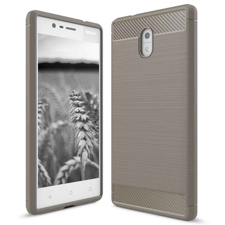 Suojakuori Nokia 3 -suojakotelolle TPU Slim Armor Carbon Fiber Grey