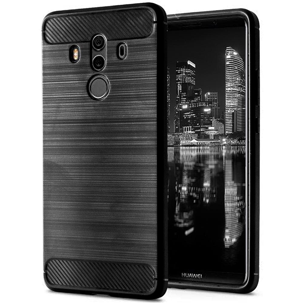 Cover til Huawei Mate 10 Pro Black Carbon Fiber Armor Case Cover