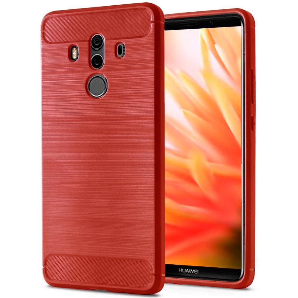 Huawei Honor 10 Pro punaisen hiilikuitupanssarin suojakuori