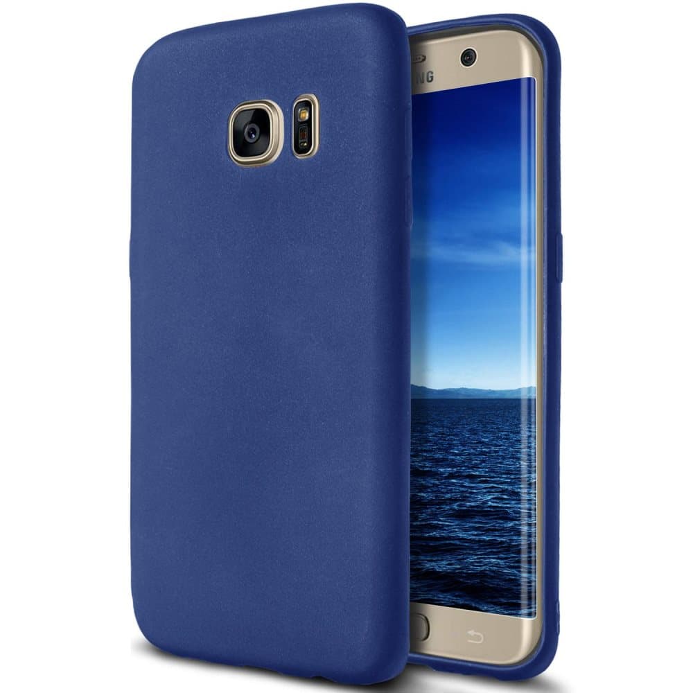 Kotelo Samsung Galaxy S7 Edge Blue Matte TPU -suojakotelolle