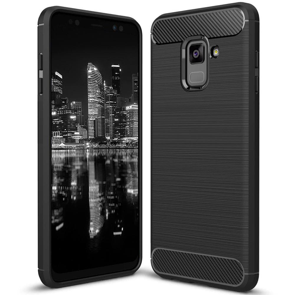 Skal Skydd till Samsung Galaxy A8+ (2018) | Svart Stöttåligt TPU