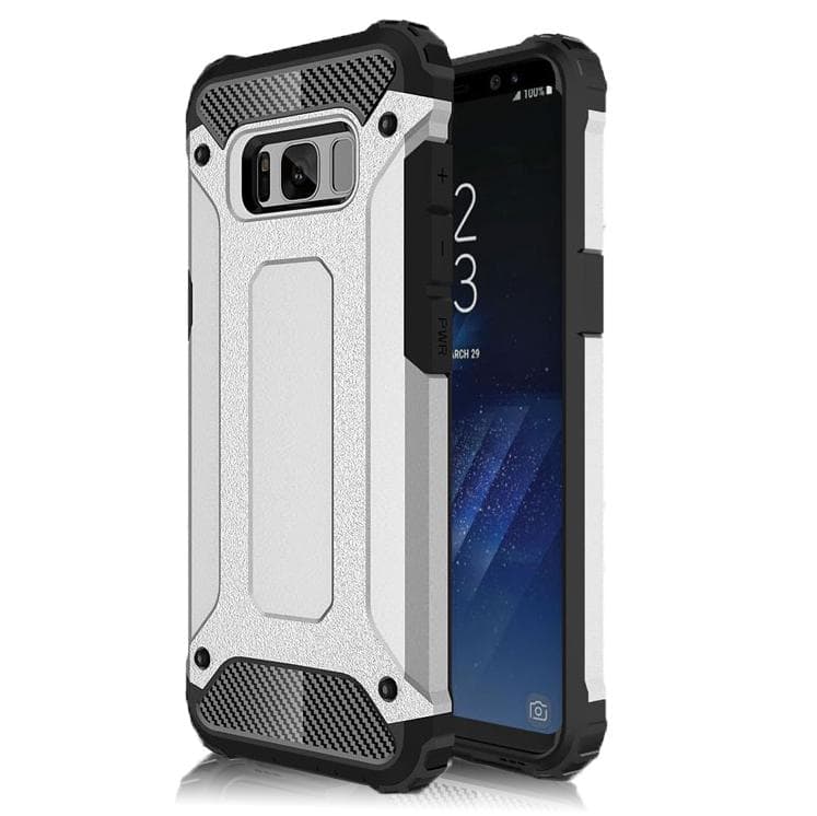 Suoja Samsung Galaxy S8 Plus S8 Armor hopea suojakoteloon