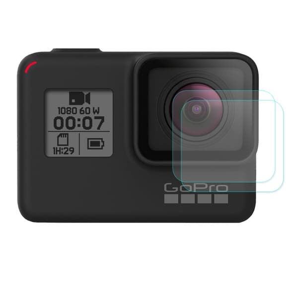 2PCS HAT PRINCE Tempered Glass Screen Protector for GoPro Hero5 / Hero6 0.2mm 9H 2.15D Arc Edge