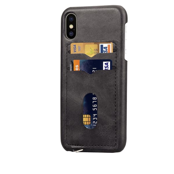 NYHET! Skal med Korthållare för iPhone X/XS (Vintage-Mark)